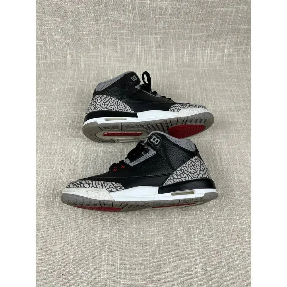Air Jordan Retro 3 Cement Black‎ Sz 7Y